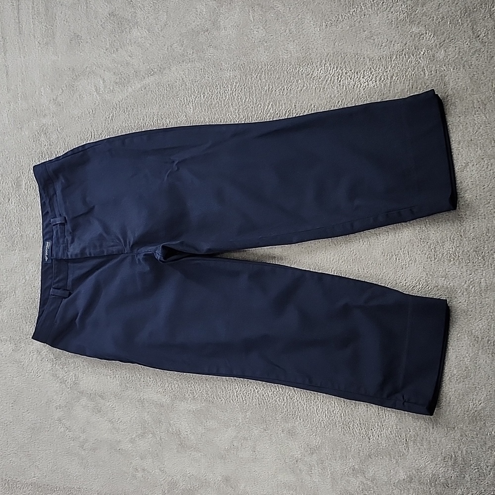 Docker's Pants Women's Size 12 Dark Blue Capri Comfort Stretch High-Rise Casual